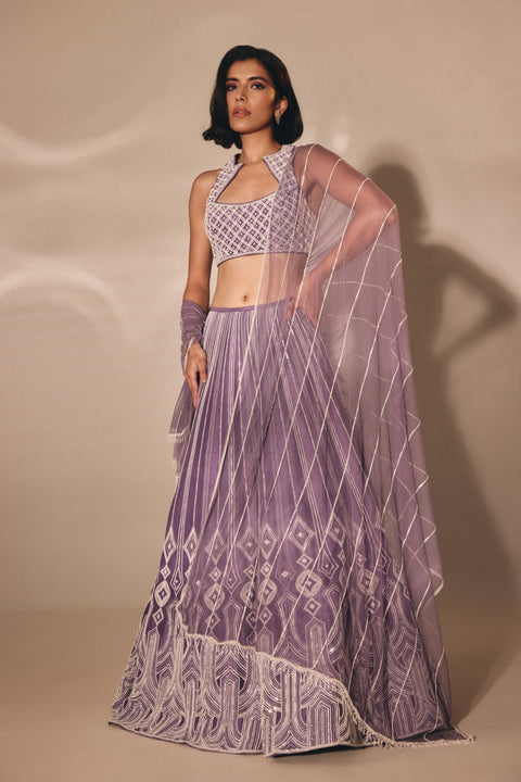 Purple Lehenga Set
