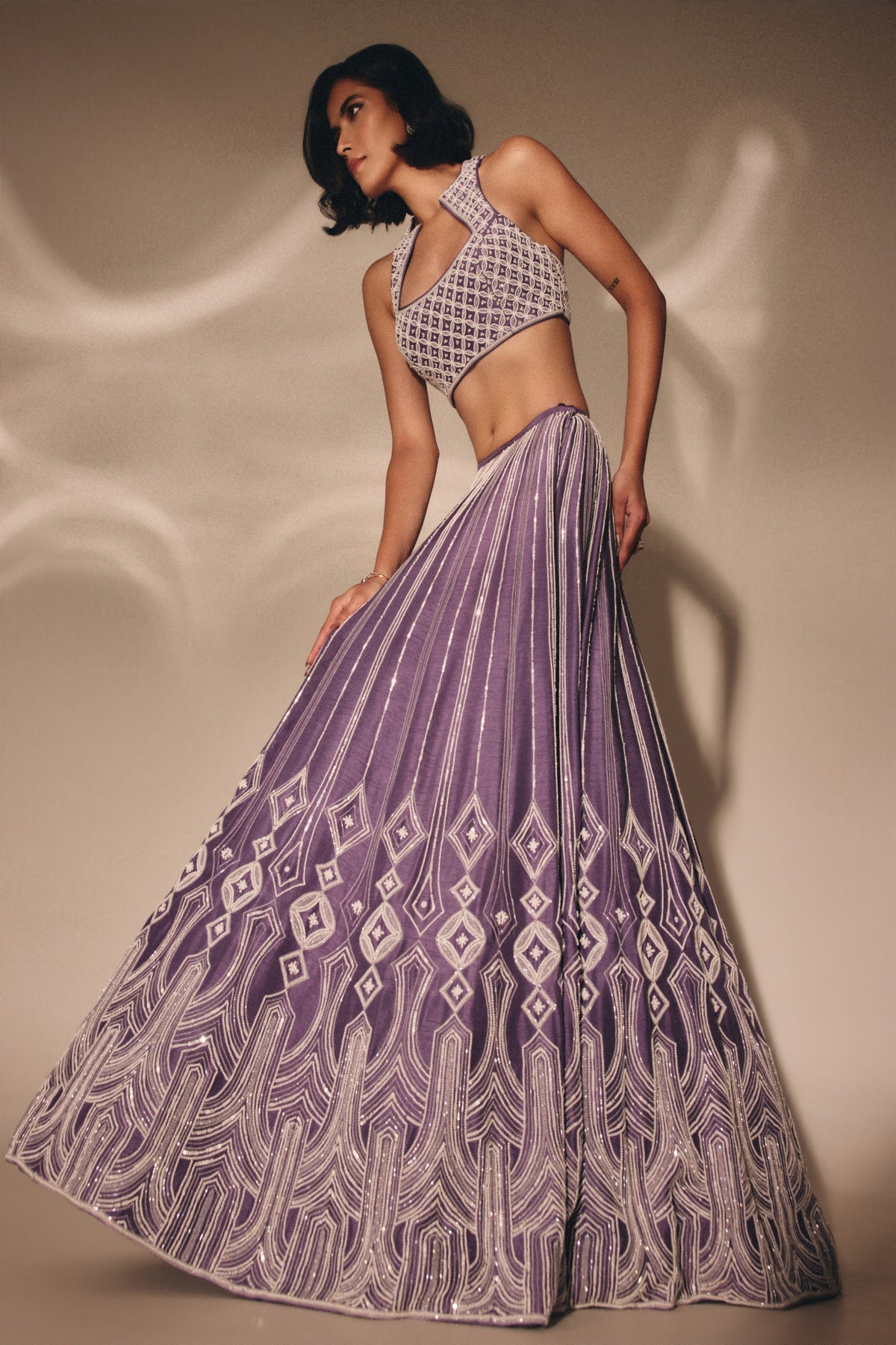 Purple Lehenga Set