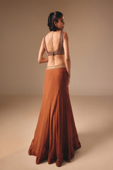 Rust Brown Lehenga Set