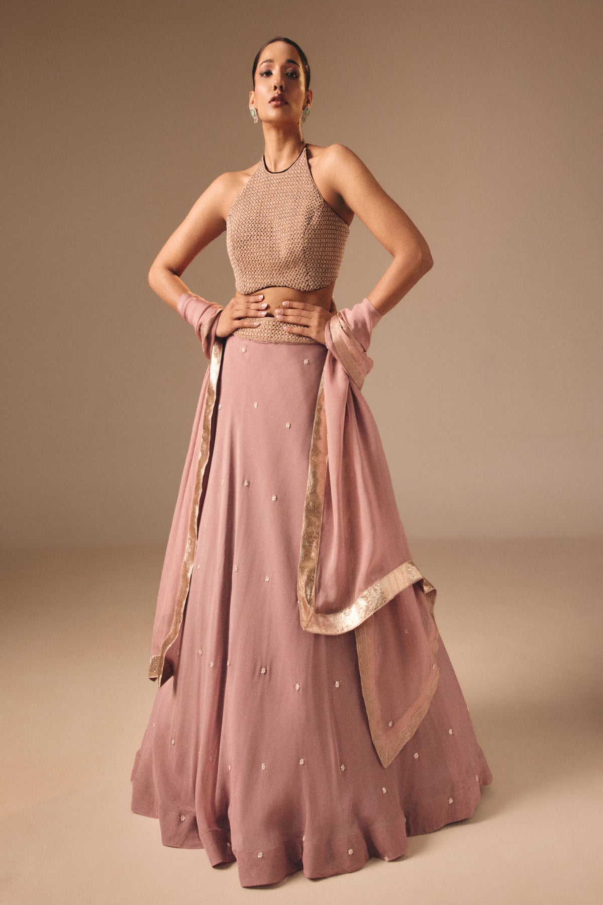 Wine Lehenga Set