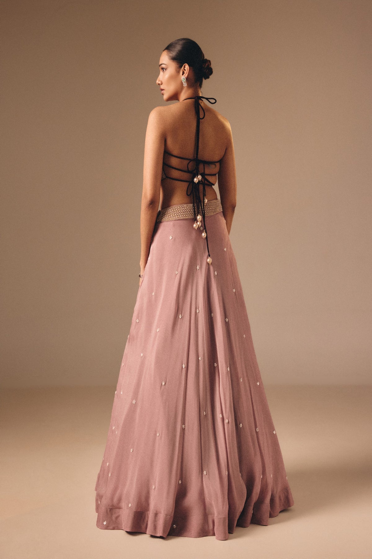 Wine Lehenga Set