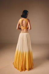 Yellow Ivory Shaded Lehenga Set