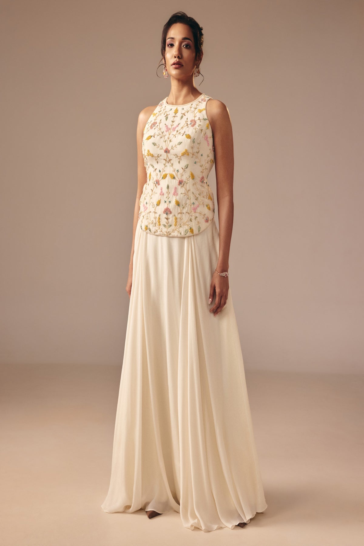 Ivory Two-Piece Skirt Set