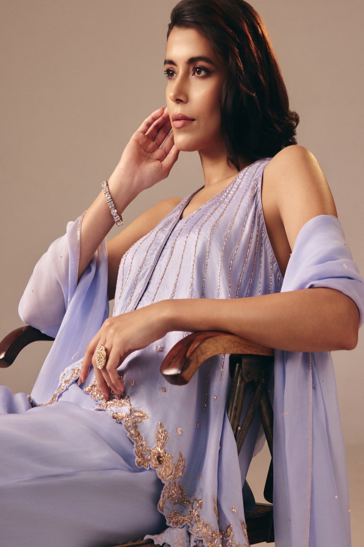 Powder Blue Three-Piece Set