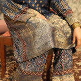 Neelambara Ajrakh Choga And Pants