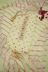 Jaipuri Cotton Suit With Bandhej-Inspired Textures