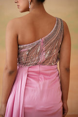 Pink Embroidered Gown