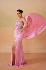 Pink Embroidered Gown