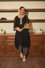 Black Mirror Bandhani Coord Set