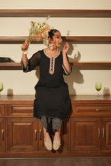 Black Mirror Bandhani Coord Set