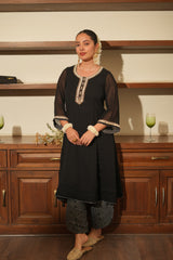 Black Mirror Bandhani Coord Set
