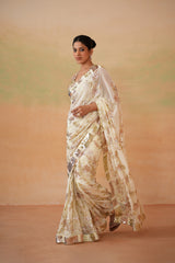 Lime Yellow Blouse, Peticoat, Running Saree