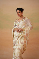Lime Yellow Blouse, Peticoat, Running Saree