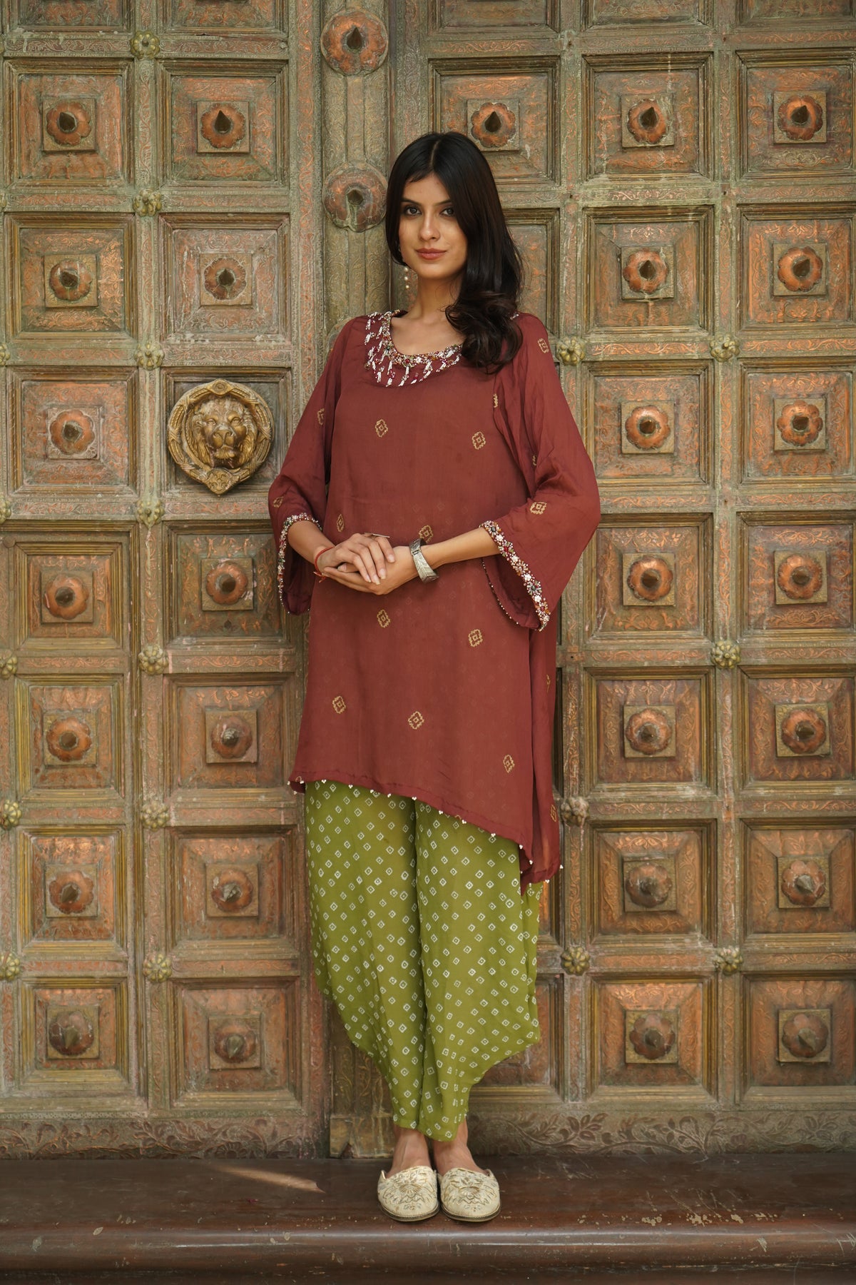 Rosewood Embroidered Kurta Set