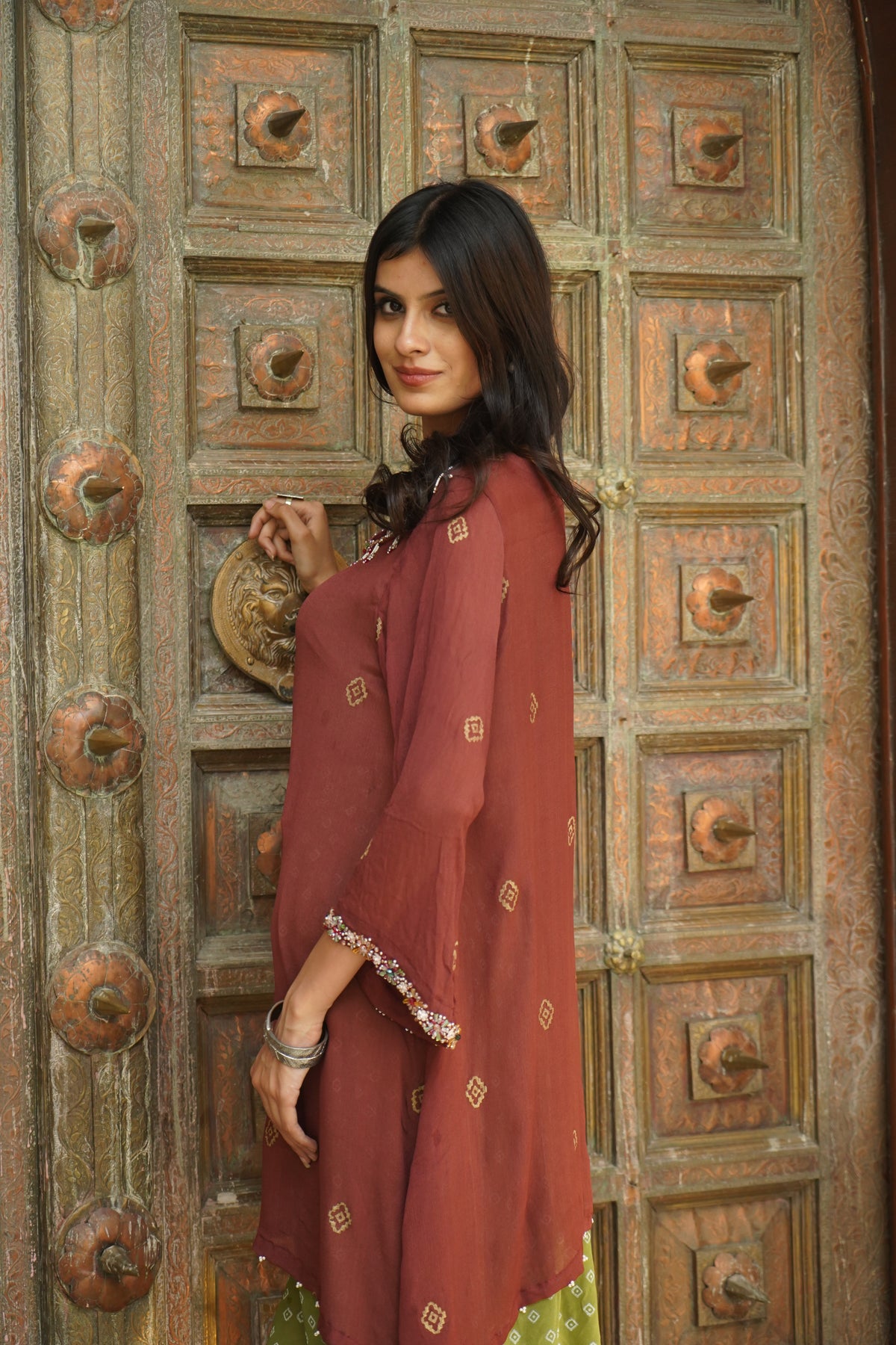 Rosewood Embroidered Kurta Set