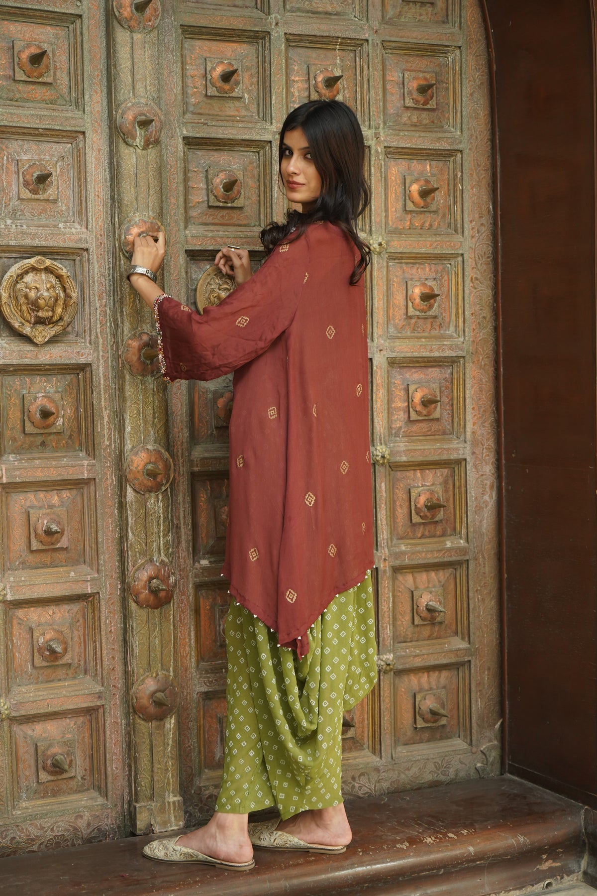 Rosewood Embroidered Kurta Set