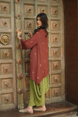 Rosewood Embroidered Kurta Set