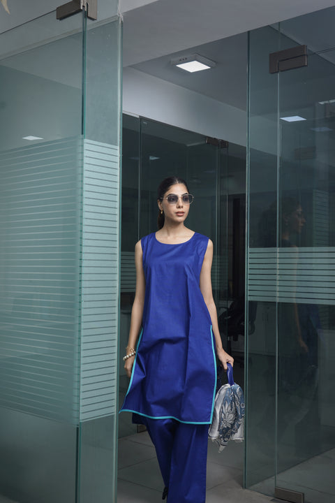 Electric Blue Jacket Dress