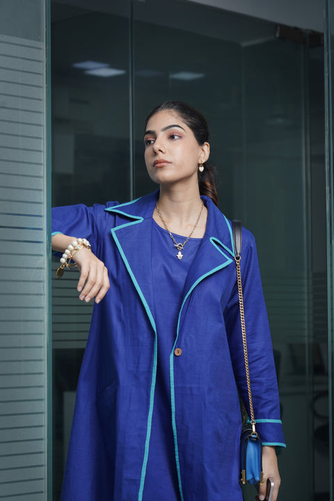 Electric Blue Jacket Dress
