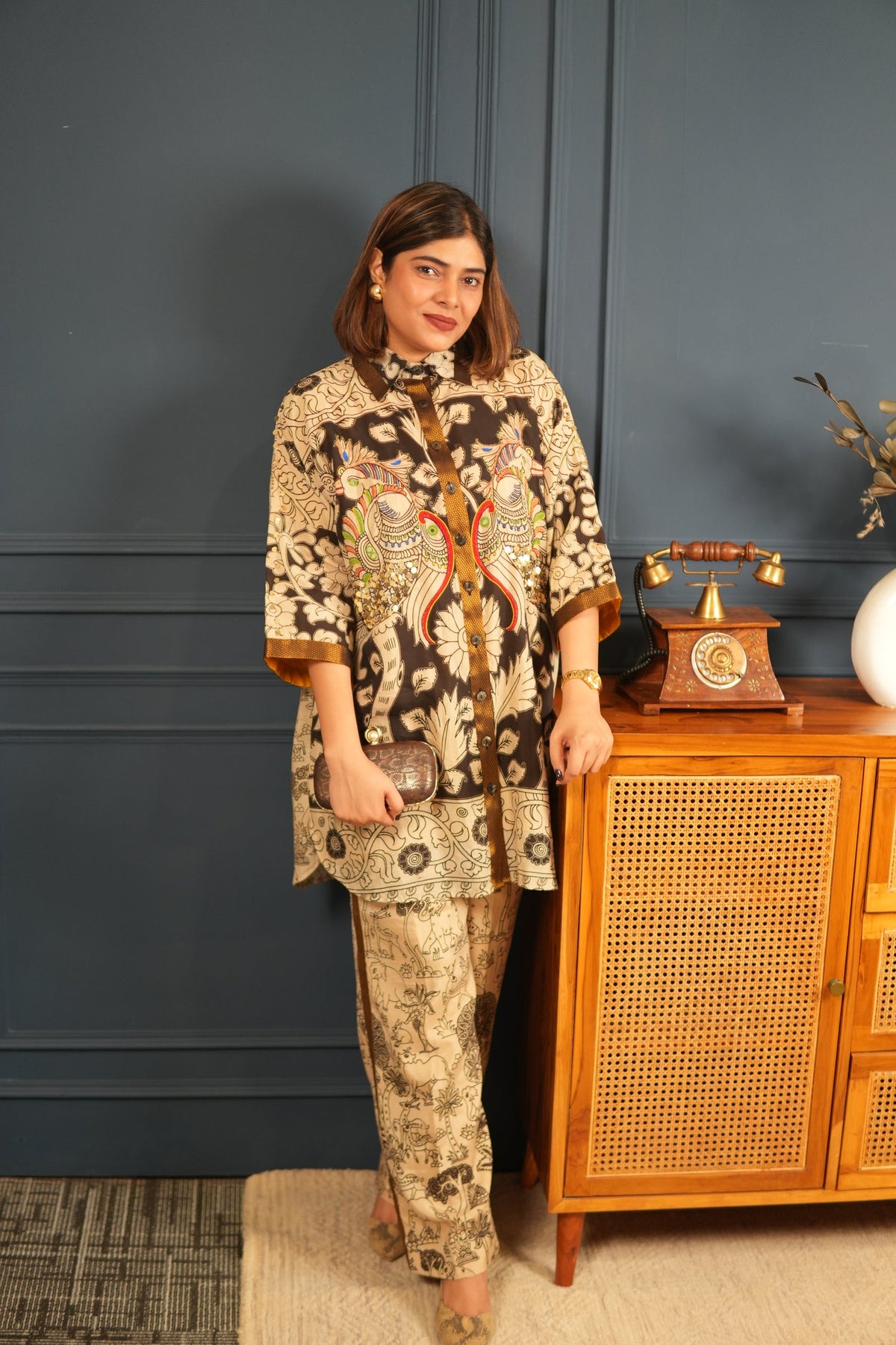 Kalam Cotton Silk Co-Ord Set