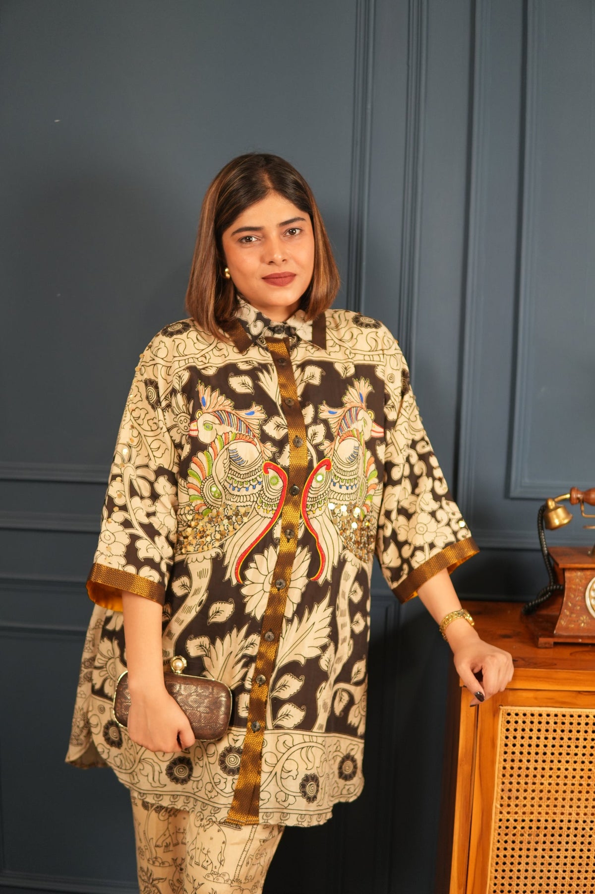 Kalam Cotton Silk Co-Ord Set
