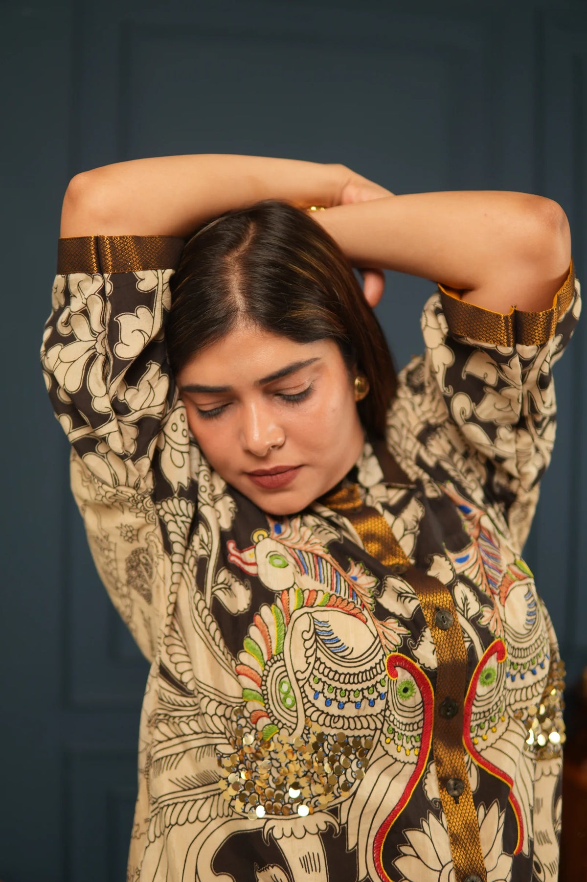 Kalam Cotton Silk Co-Ord Set