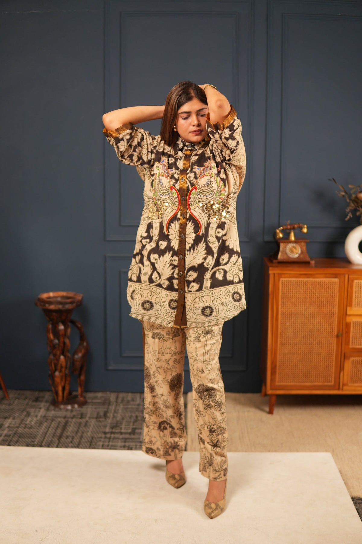 Kalam Cotton Silk Co-Ord Set