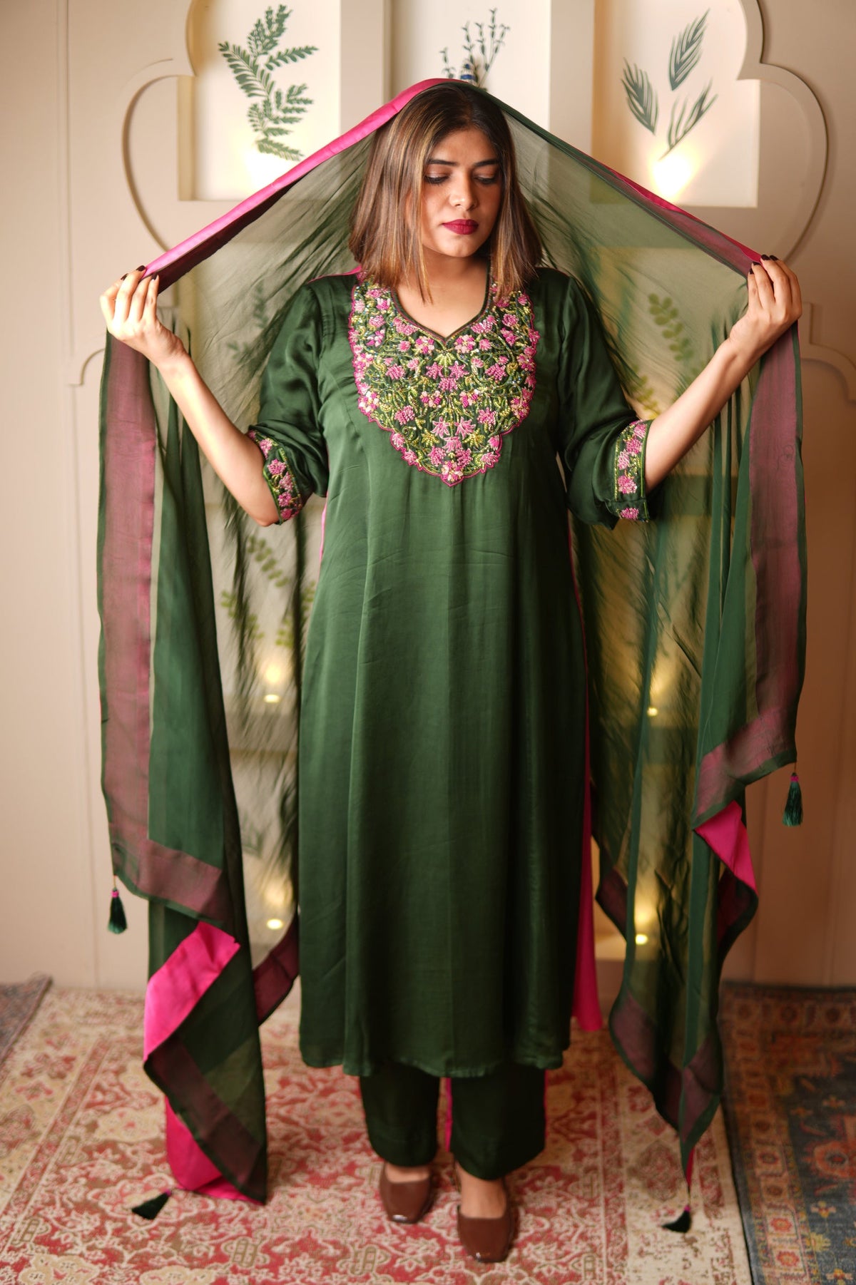 Gulbahar Floral Embroidered Kurta Set