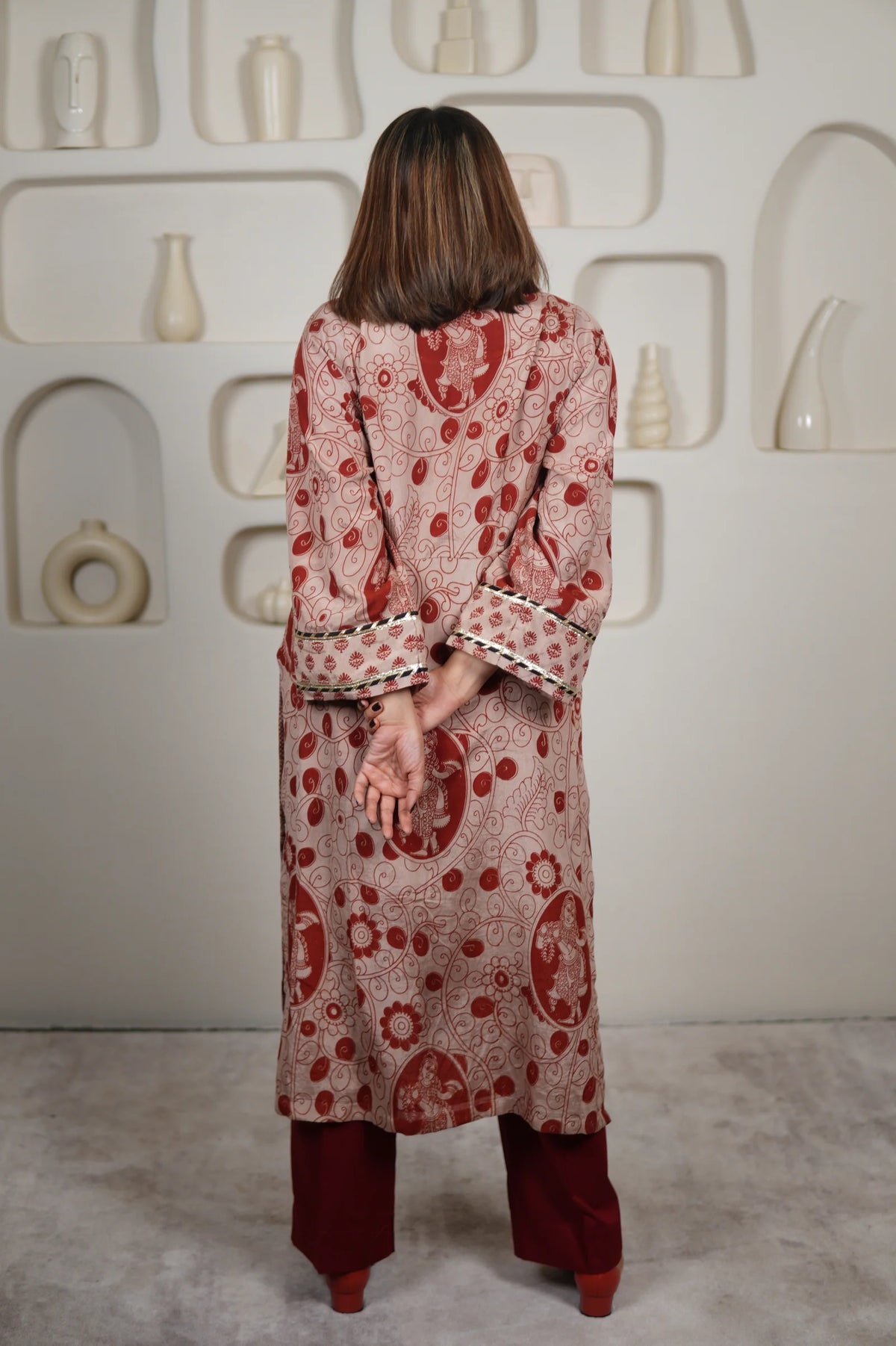 Gulkand Nayika Kalamkari Embroidered Kurta Set