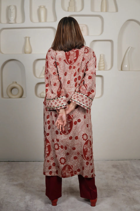 Gulkand Nayika Kalamkari Embroidered Kurta Set