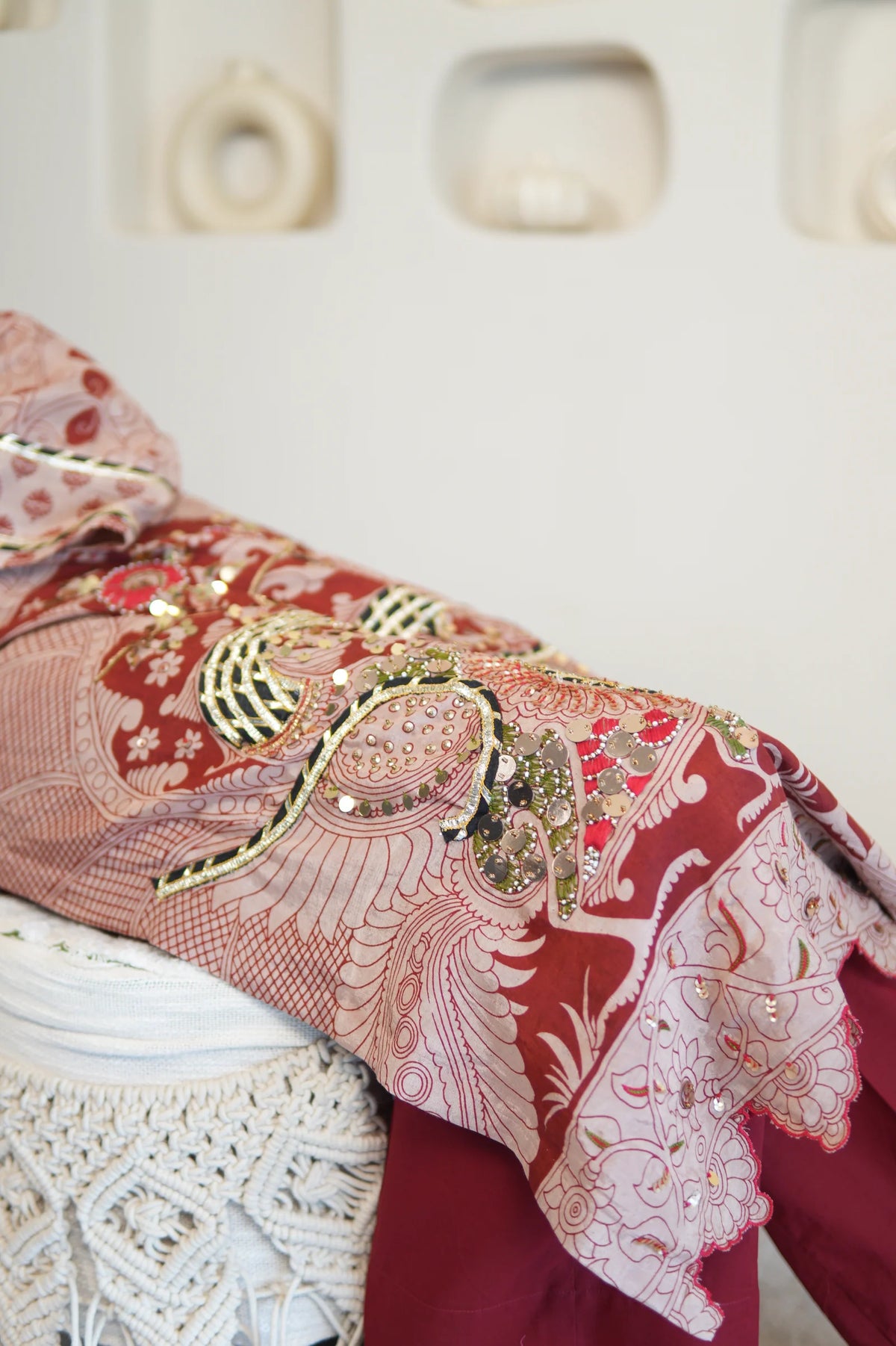 Gulkand Nayika Kalamkari Embroidered Kurta Set