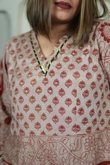 Gulkand Nayika Kalamkari Embroidered Kurta Set
