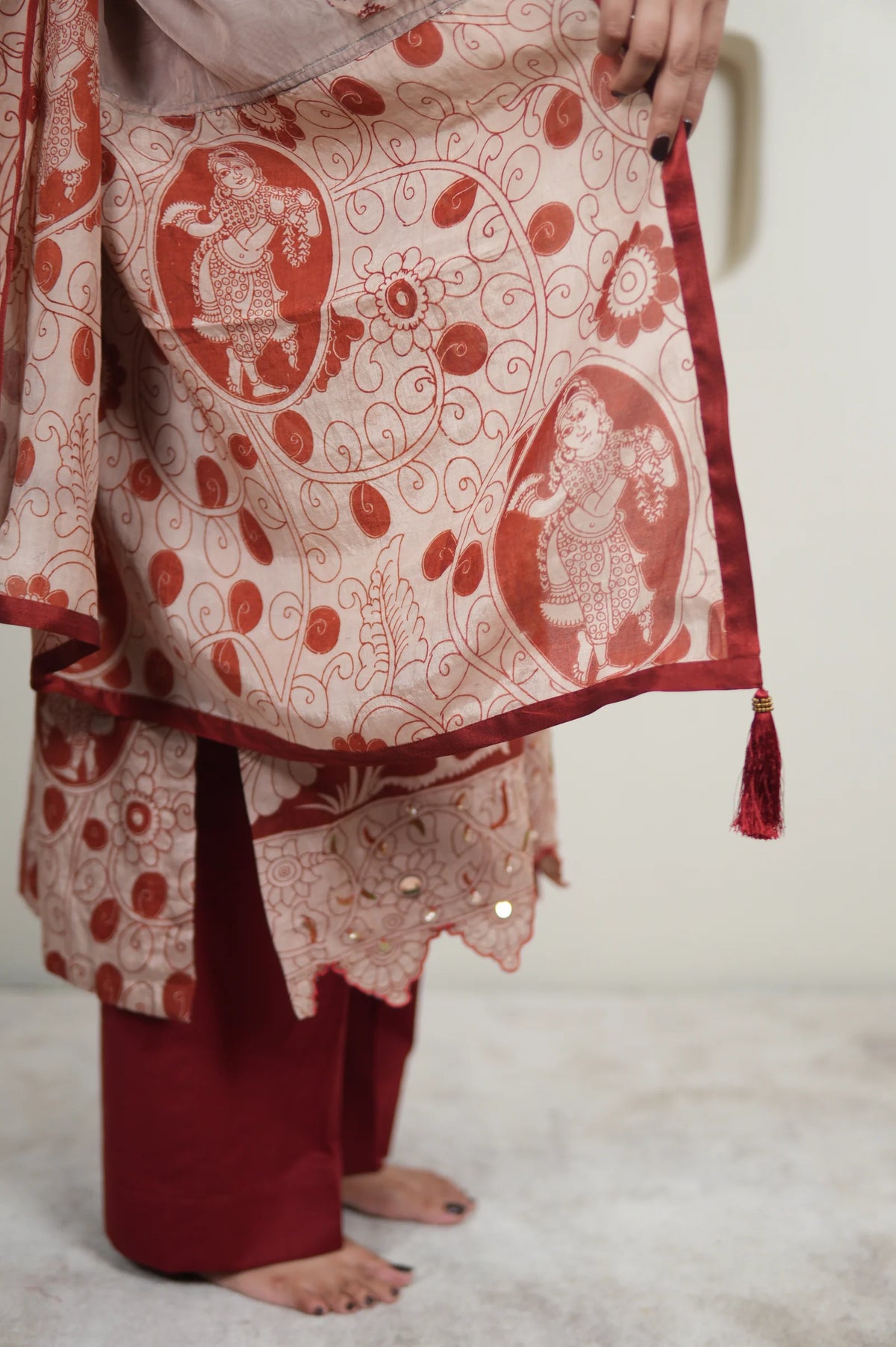 Gulkand Nayika Kalamkari Embroidered Kurta Set