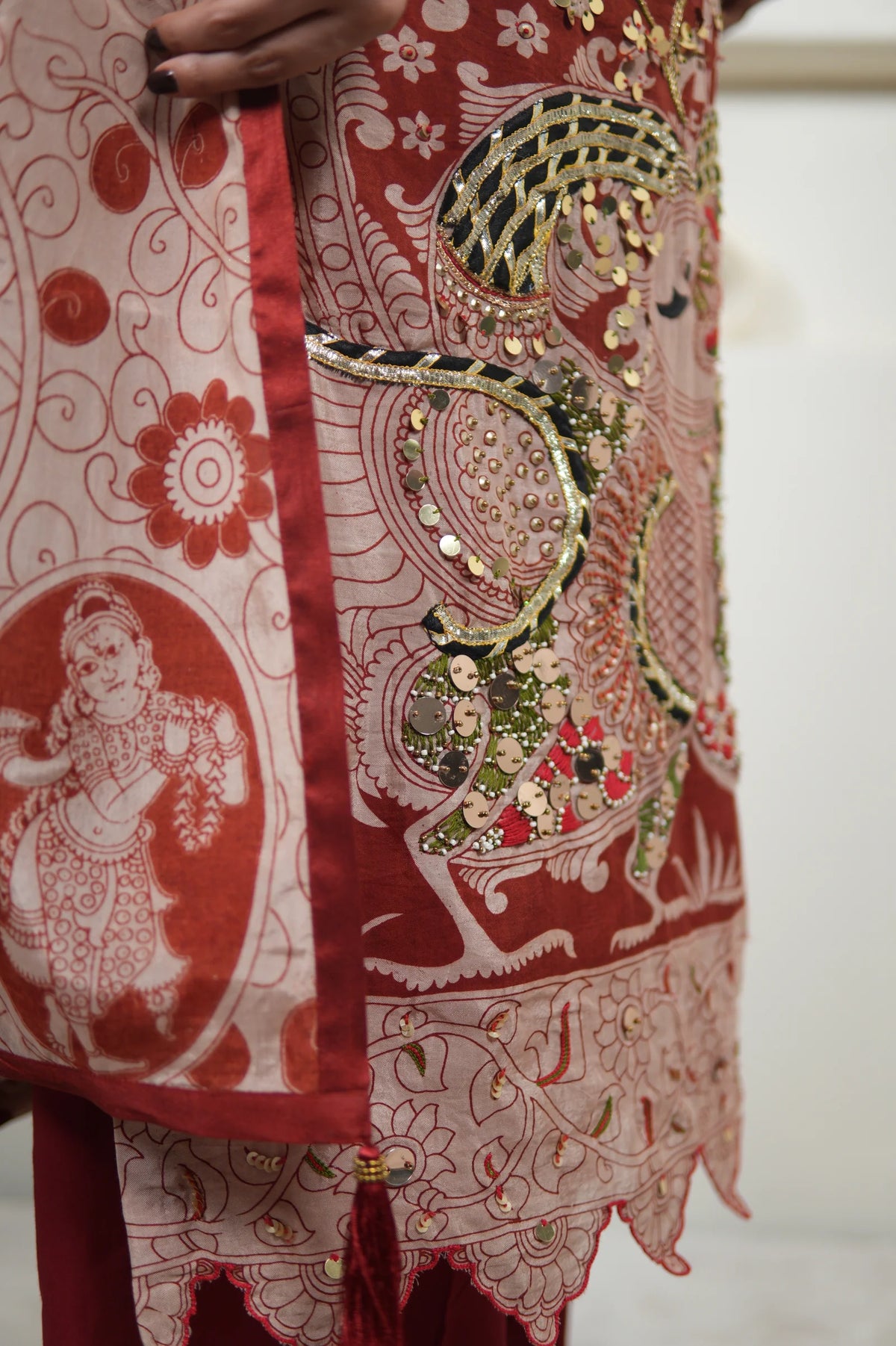 Gulkand Nayika Kalamkari Embroidered Kurta Set