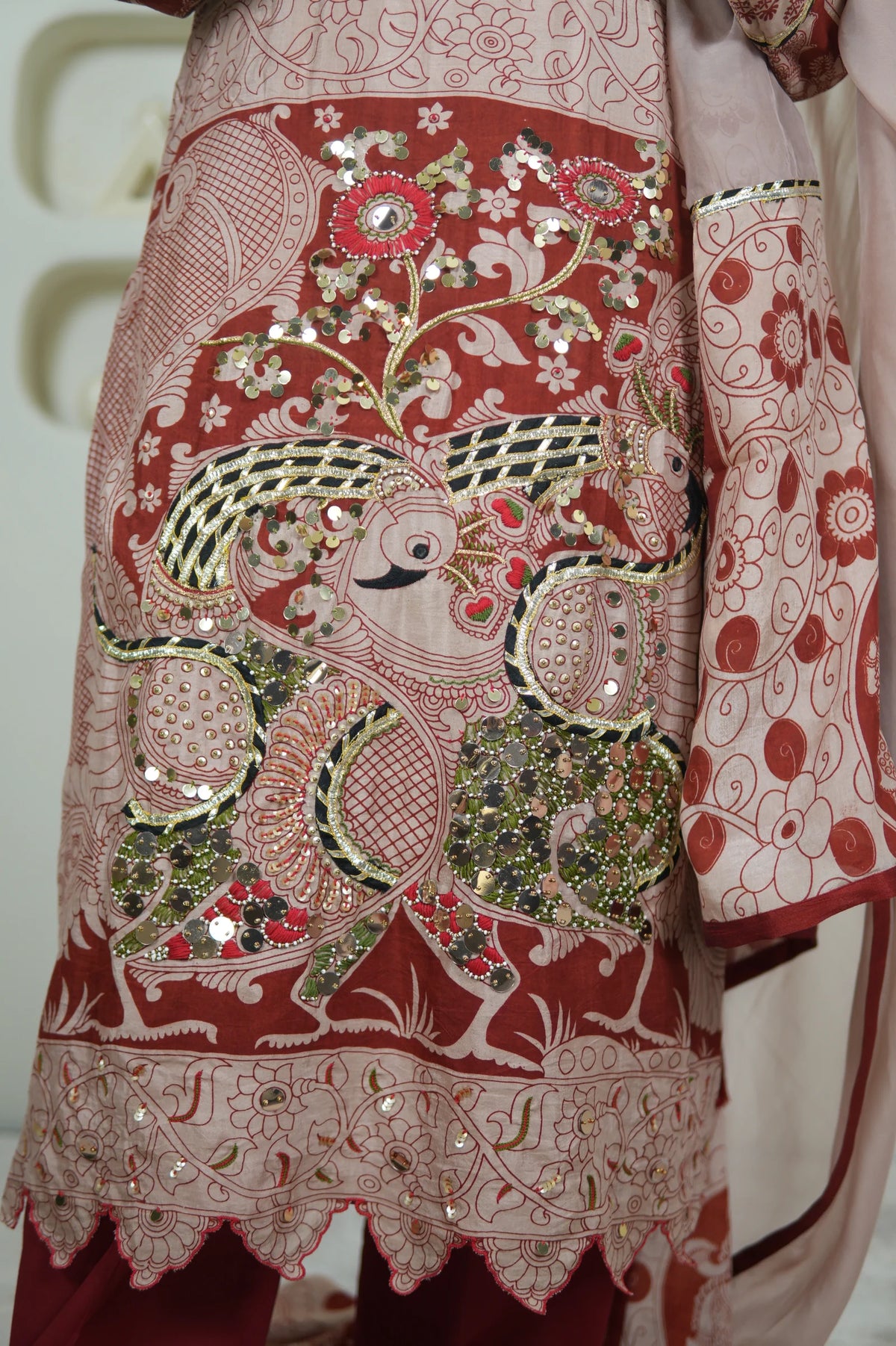 Gulkand Nayika Kalamkari Embroidered Kurta Set
