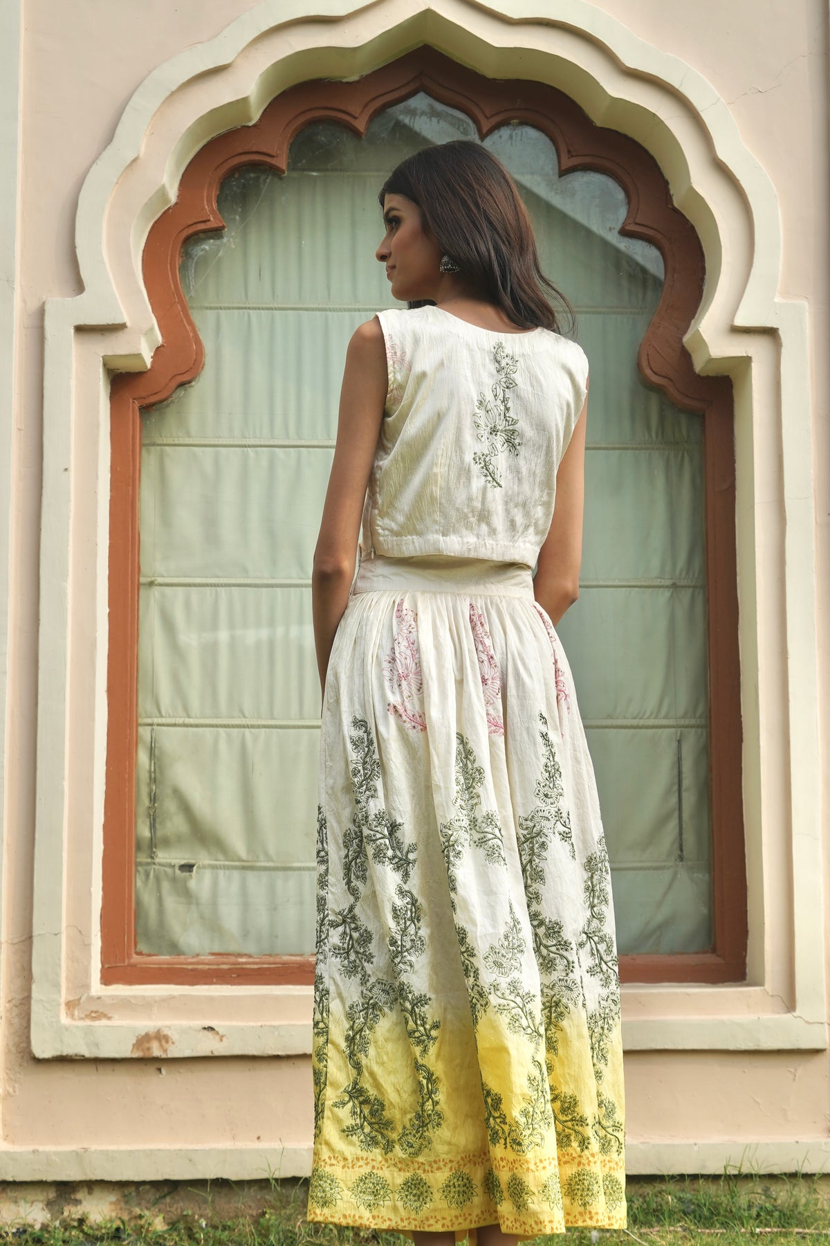 Summer Skirt Set - Yellow & White