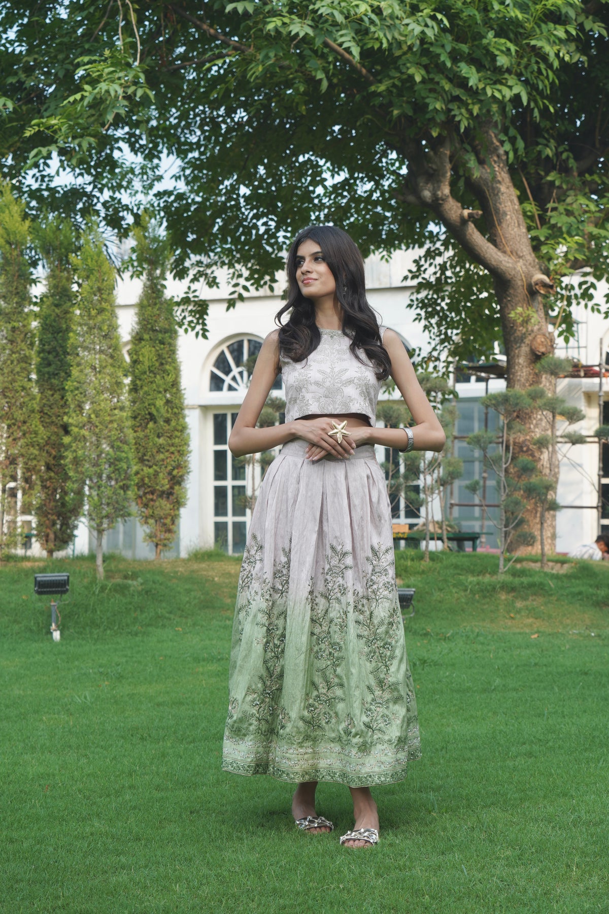Summer Skirt Set - Pink & Green