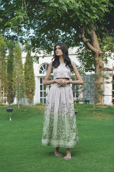 Summer Skirt Set - Pink & Green