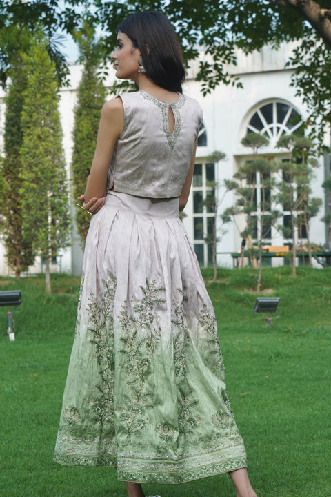 Summer Skirt Set - Pink & Green