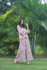 Mauvewood Peplum Set