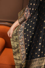 Noor-E-Zeba Black Dola Kaftan Set