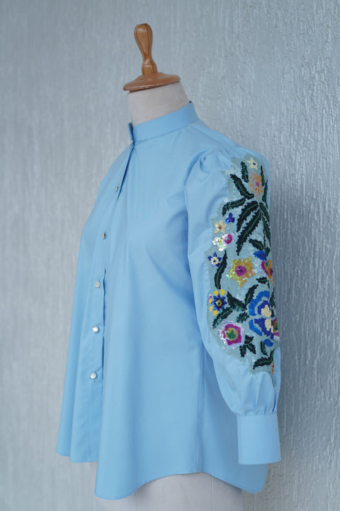 Sky Blue Cotton Shirt