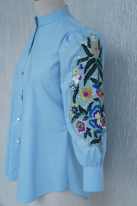 Sky Blue Cotton Shirt