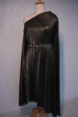 Metallic Gold Pleated Cape