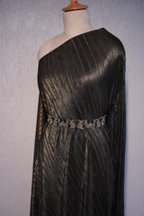 Metallic Gold Pleated Cape