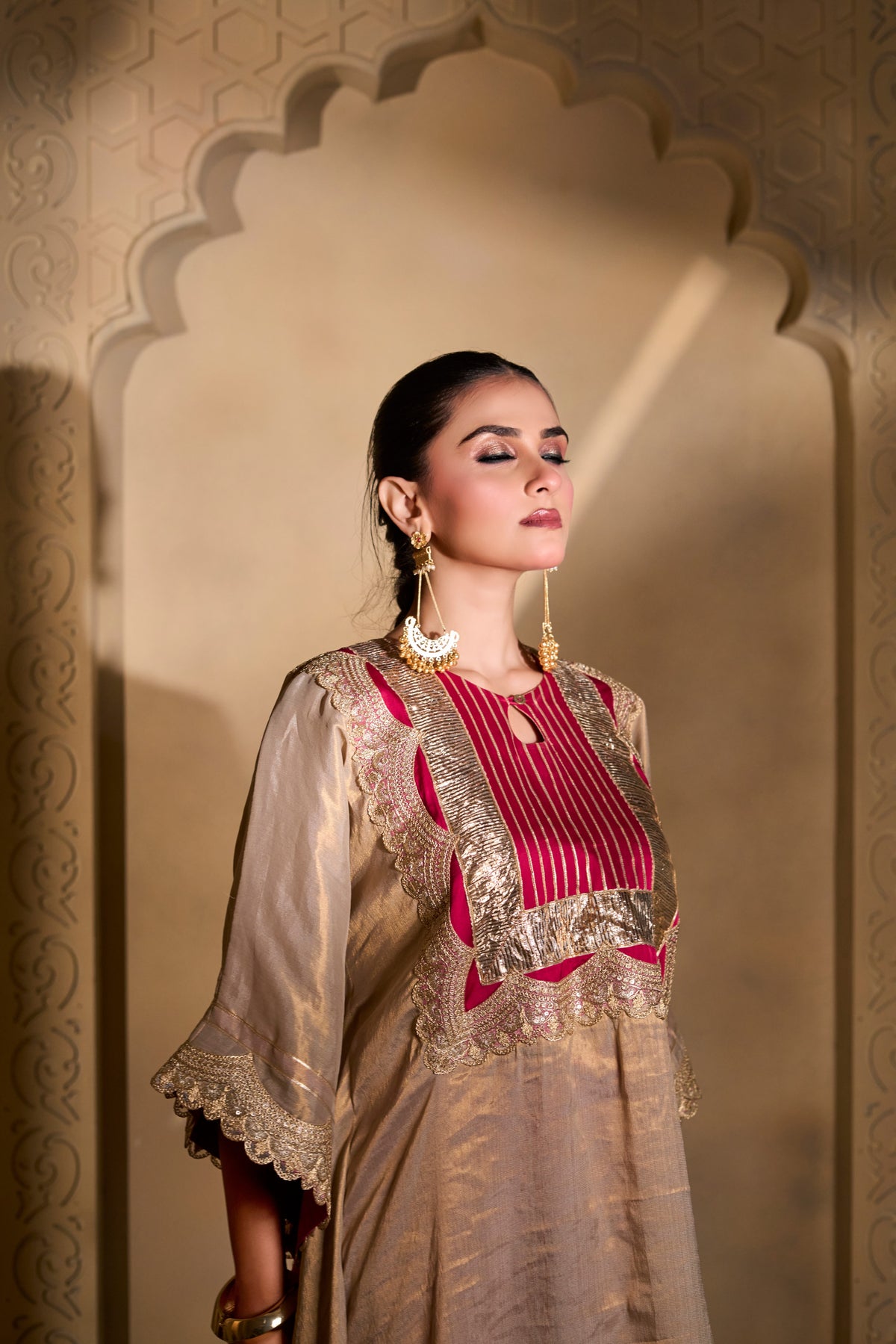 Dusted Gols Roseine Kaftan Set