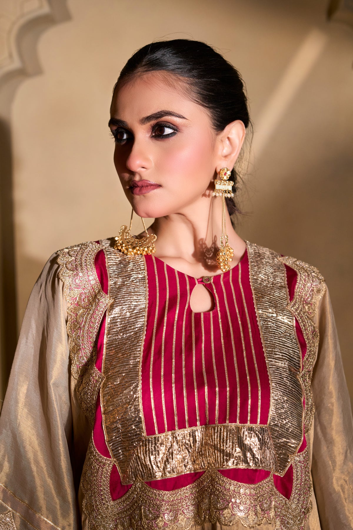 Dusted Gols Roseine Kaftan Set