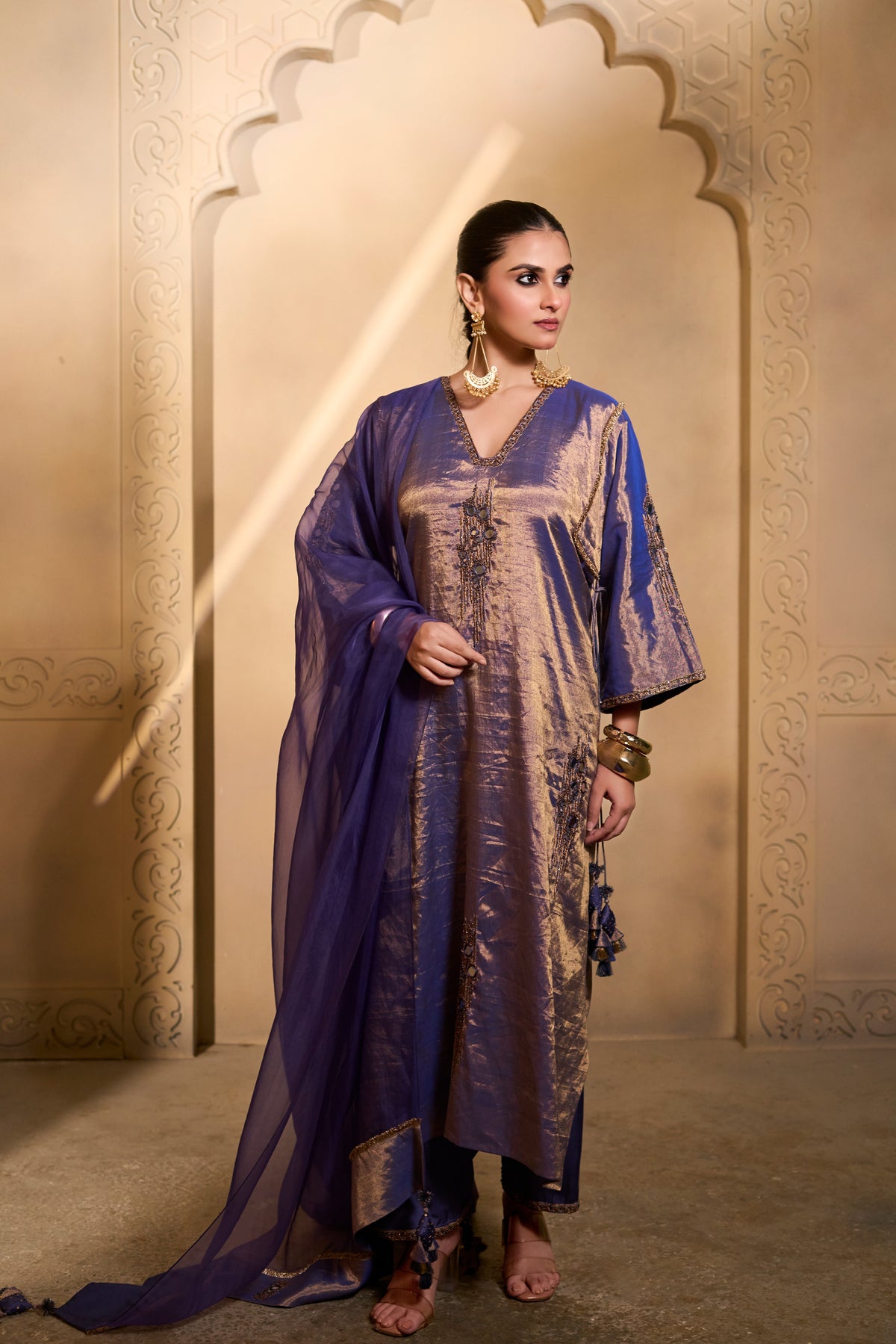 Chelpark Mirror Tunic Set In Dual Shade