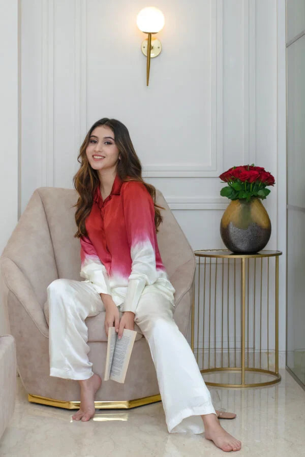 Red Ombre Co-Ord Set