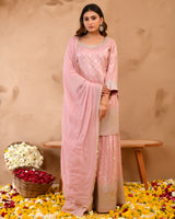 Fully Embroidered Heavy-Look Jacquard Silk Suit